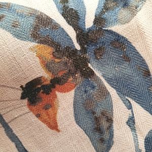 Home Décor Fabric Panels Floral Blue Set Of 10 26 Inch Panels